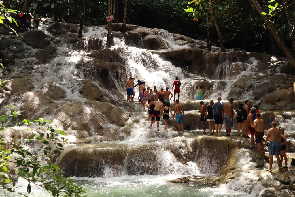 Climbing Dunn's River Falls Jamaica